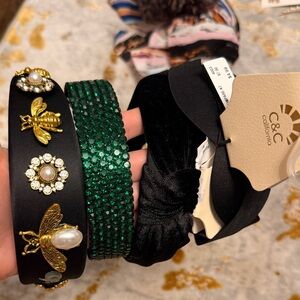 Zara Turbans and C&C California Black Embellished Headbands. Gucci inspired